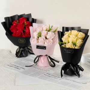 9 Heads Soap Flower Rose Bouquet