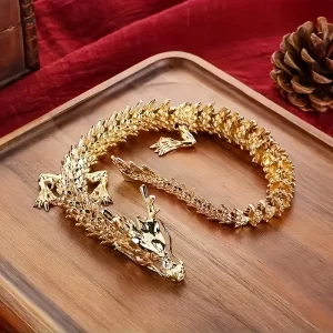 Majestic 3D Alloy Golden Dragon